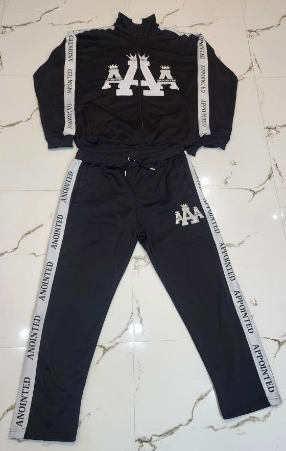 "Crown Logo" Tracksuit (Black/White)