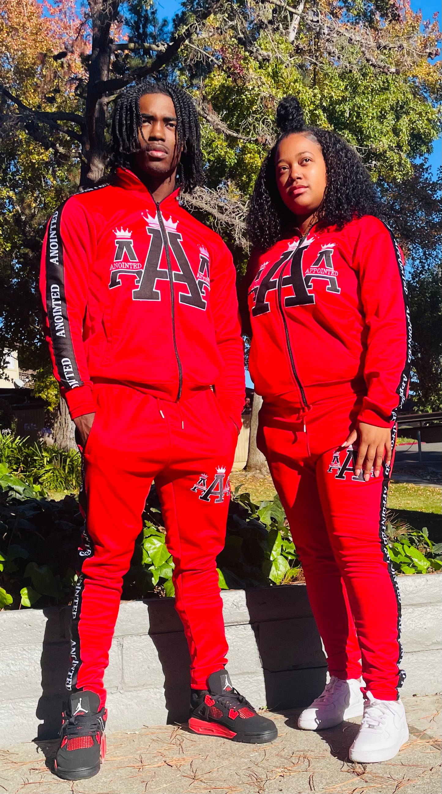 "Crown Logo" Tracksuit (Red/Black)