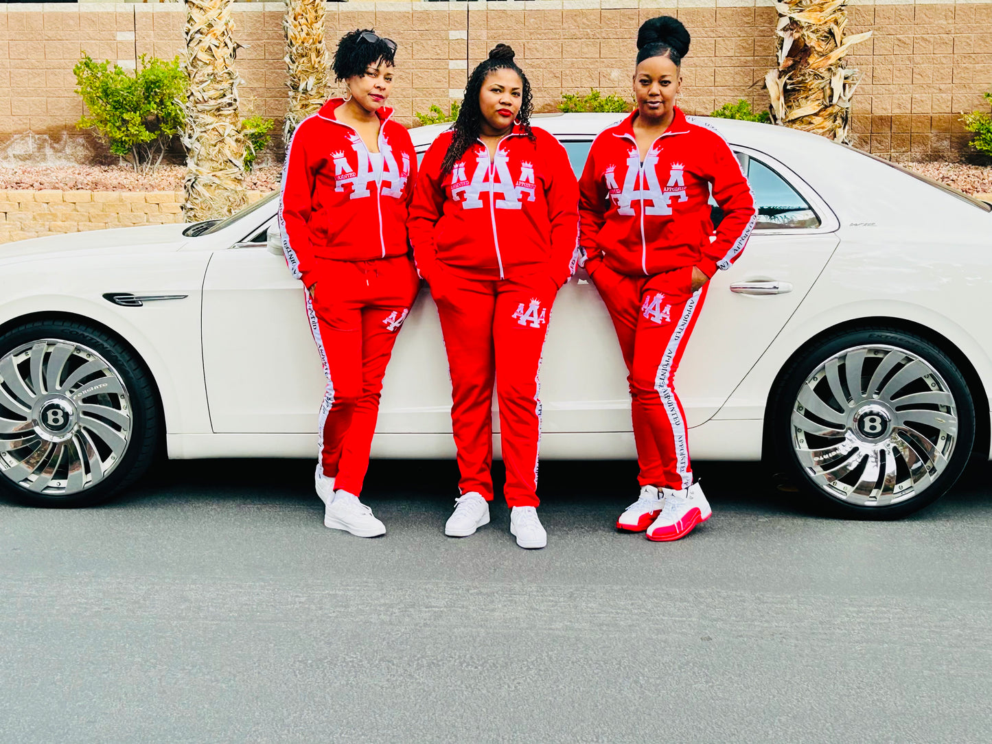 "Crown Logo" Tracksuit (Red/White)