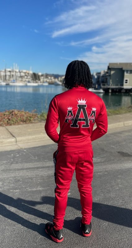 "Crown Logo" Tracksuit (Red/Black)