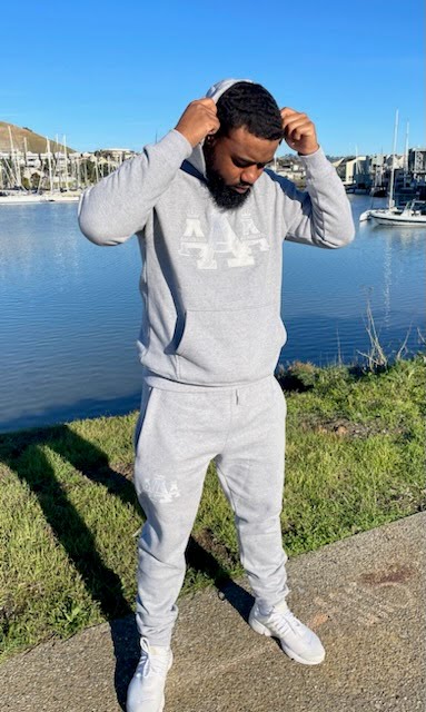 LIMITED EDITION || "Crown Logo" Embroidered Jogger Set (Gray)